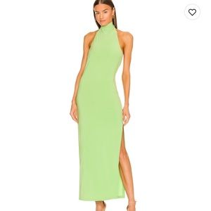 x REVOLVE Halter Turtle Side Slit Gown